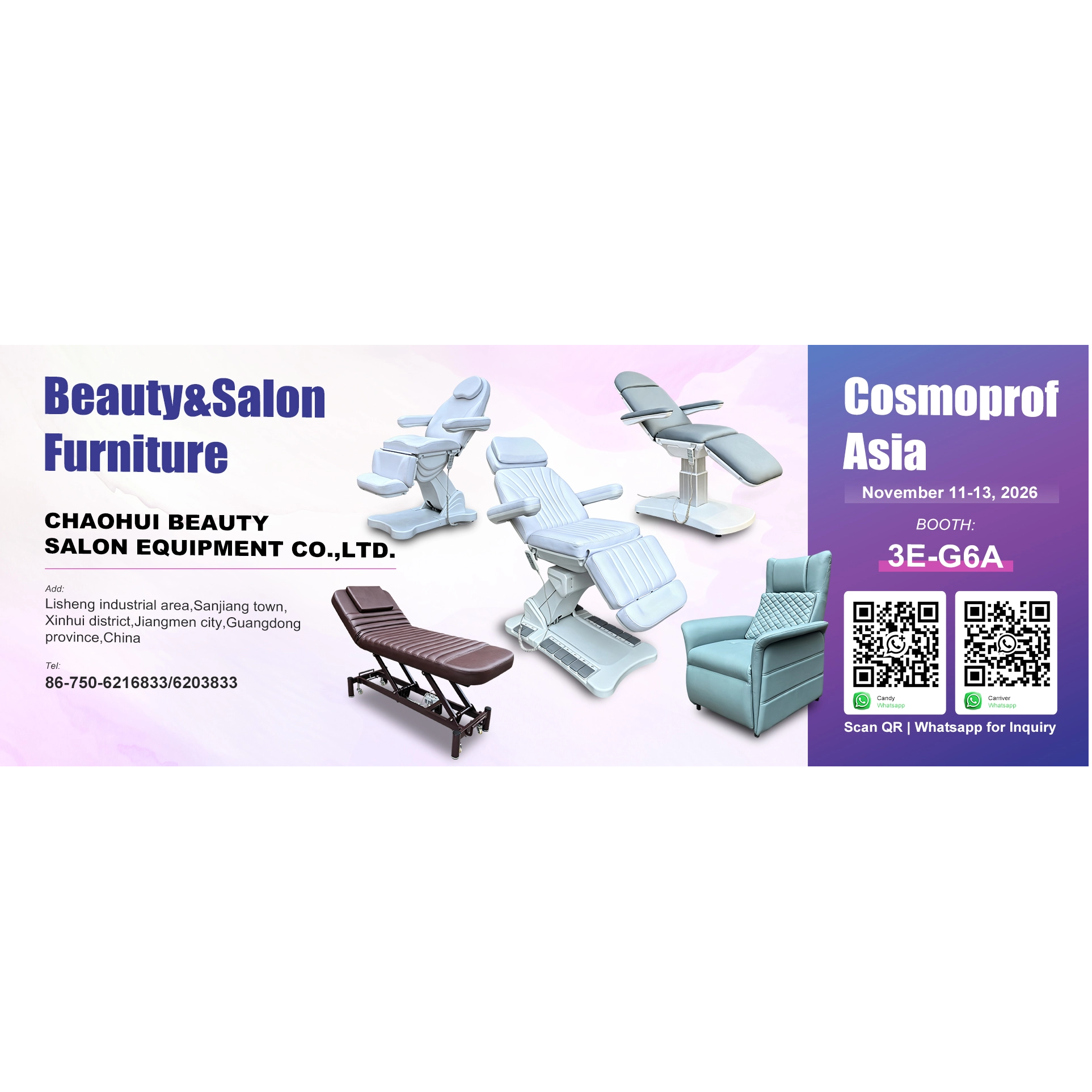 Chaohui Beauty Salon Equipment Heads To Cosmoprof Asia 2026