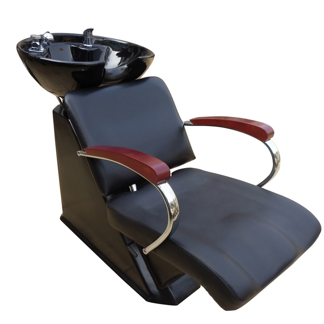 Modern Shampoo Unit Beauty Chair with Basin Black Color Shmpoo Chair for Hair Salon CH-7008