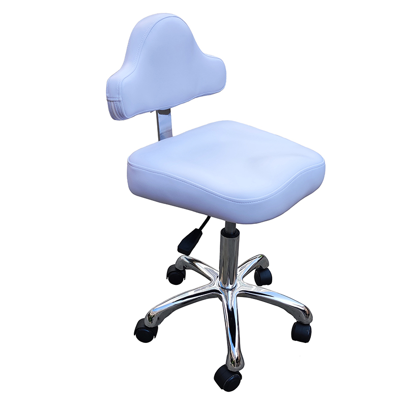 Ergonomic Lash Extension Artist Saddle Stool with Swivel Wheels