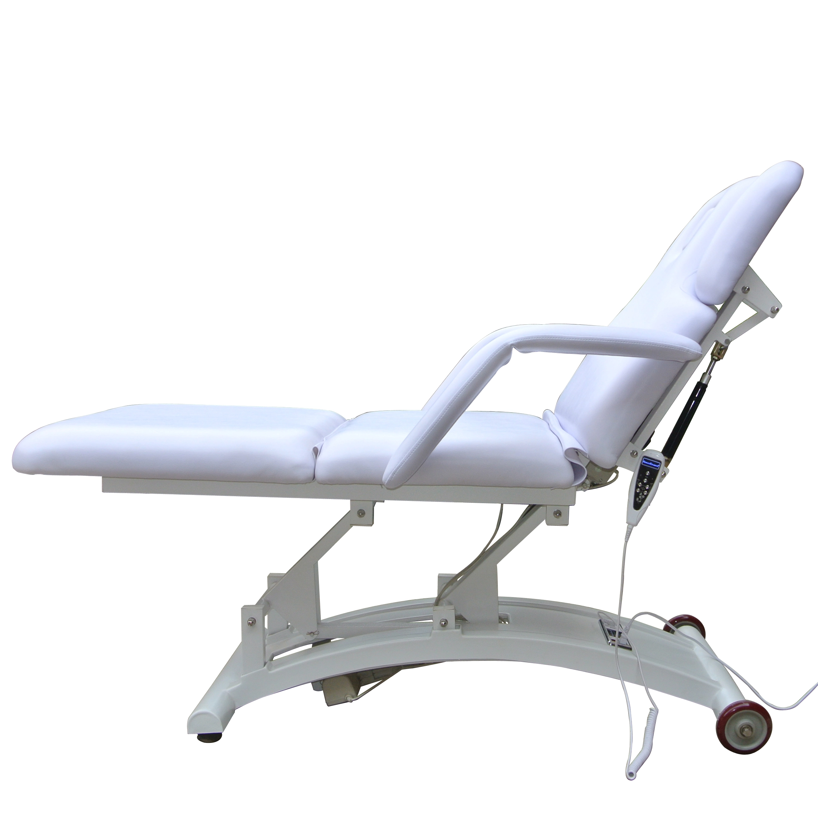 3-Motor Mobile Beauty Treatment Table | Electric Adjustable Facial Bed on Wheels for Spa