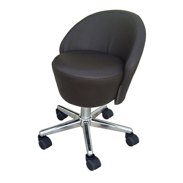 Mobile Tattoo Artist Saddle Chair with 360 Swivel PU Leather Seat