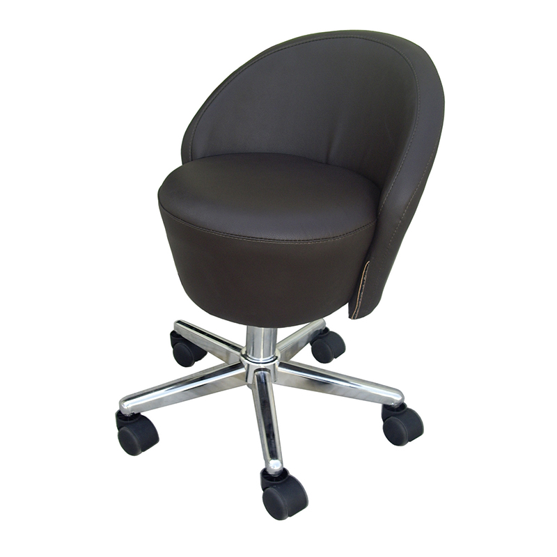 Mobile Tattoo Artist Saddle Chair with 360 Swivel PU Leather Seat