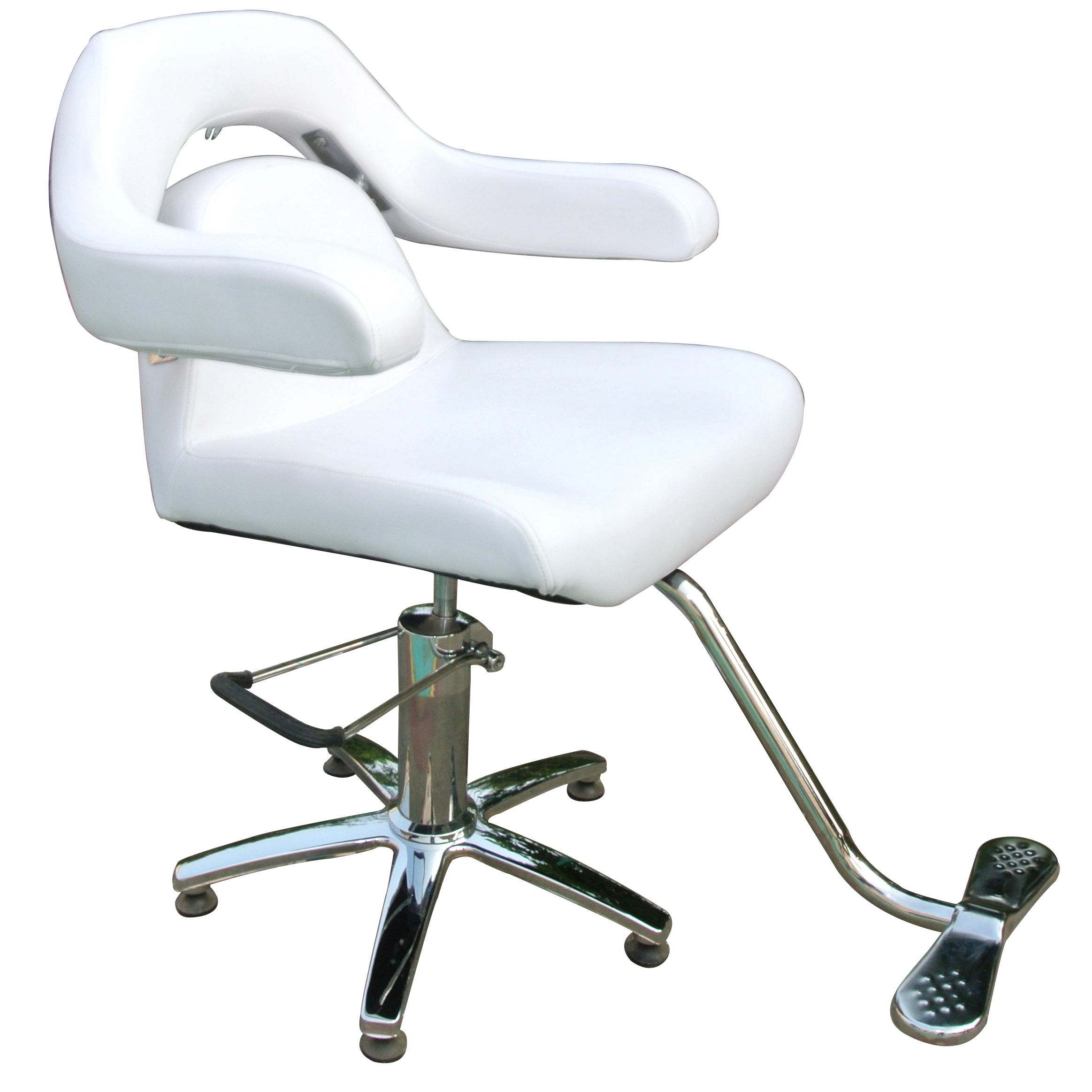 New Arrival Wholesale Salon Furniture Durable Best Barbershop White Golden Barber Chair CH 30045