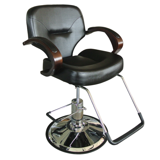 Black Hydraulic Barber Chair Salon Beauty Styling Furniture Wood Hotel School Spa Online Celebrity Hairdressing Equipment Sale CH 3073