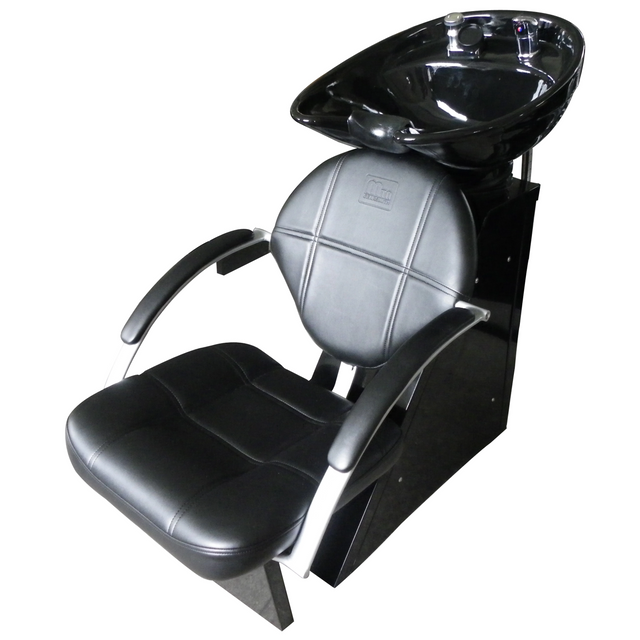 Hot Sale High Quality Salon Furniture Beauty Salon Barbershop Black Ceramic Basin Hair Washing Chair Massage Shampoo Chair CH-7066