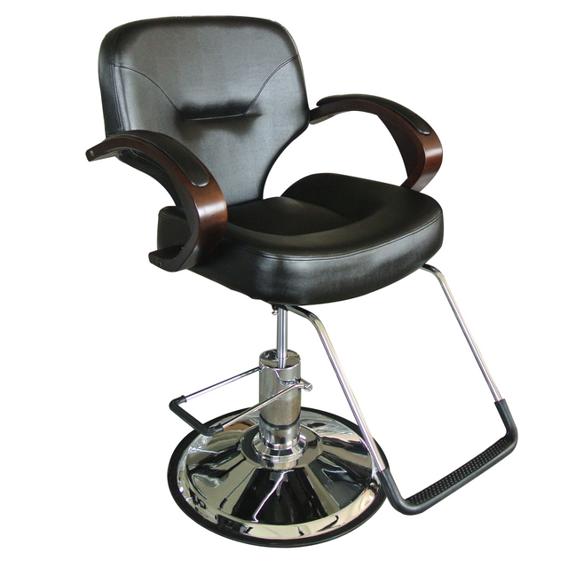 Barber Shop Furniture Sale Dattente Wooden Handrail Chair Modern Barber Salon Styling Chairs Beauty Salon Chair CH 3073