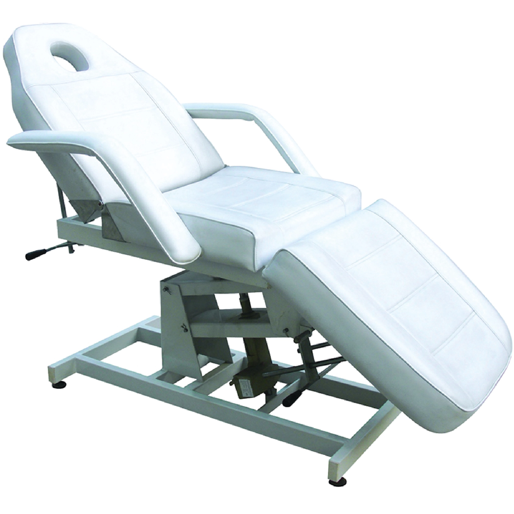 Single Motor Height Adjustable Salon Bed with Manual Backrest Footrest