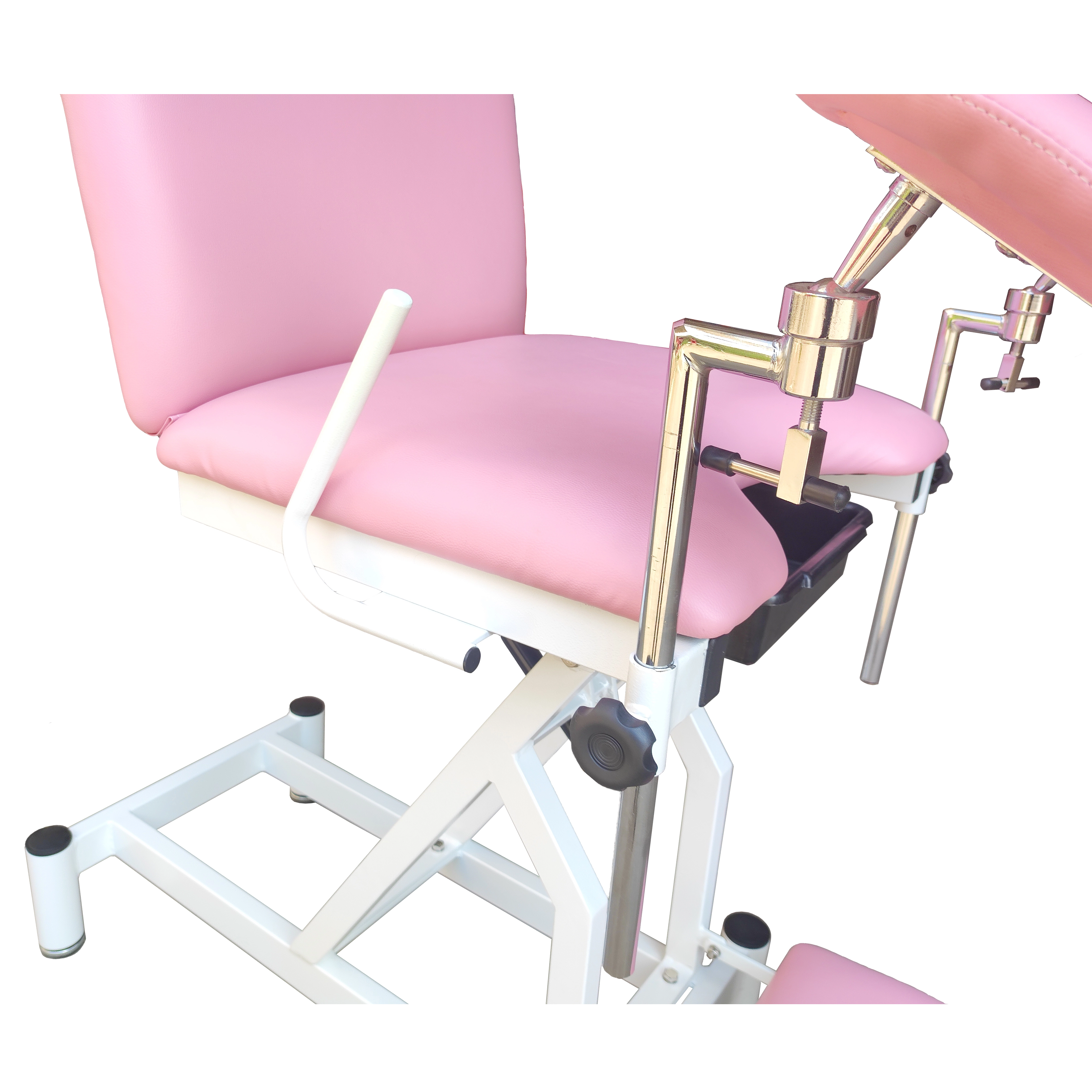 Hydraulic Lift Stationary Beauty Bed Salon Massage Treatment Table with Adjustable Footrest