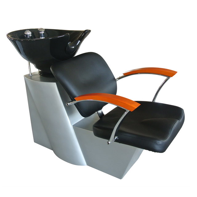 Hot Sale Black Cheap Beauty Salon Furniture Shampoo Bed Hair Washing Chair Shampoo Bowl and Chair for Salon Barber Shop CH-7006